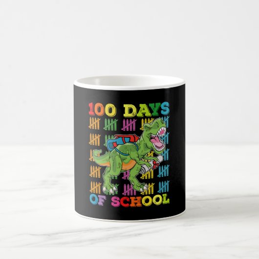 Mug 100 Jours D'école T Rex Dinosaure Enseignant Élève (Centre)
