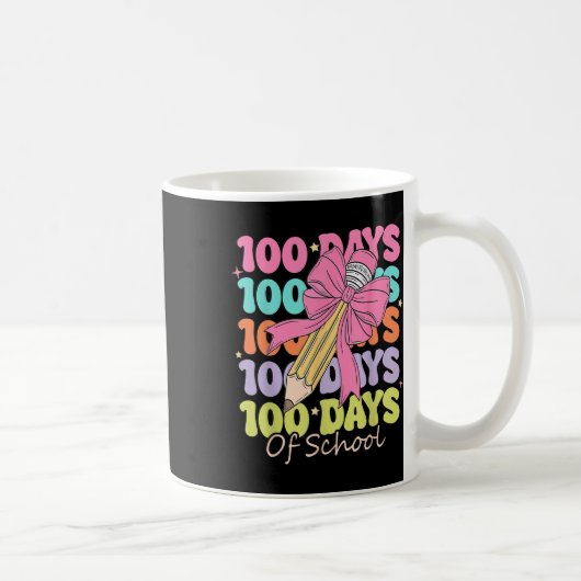 Mug 100 Jours D'Enseignant À L'École Coquette Bow 100e (Droite)