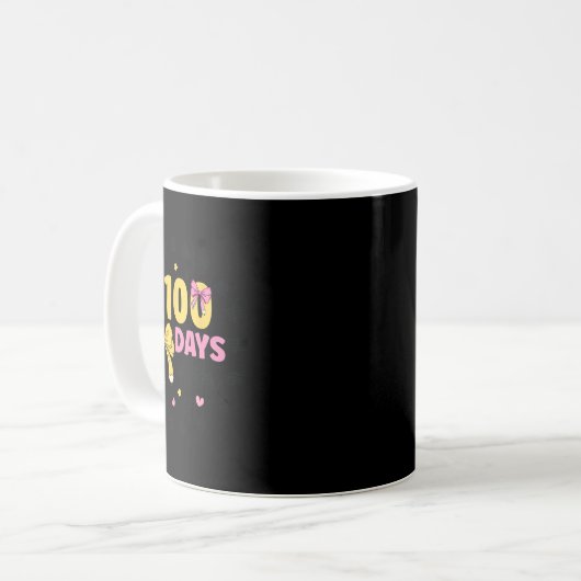 Mug 100 Jours D'Enseignant À L'École Coquette Bow 100e (Devant gauche)