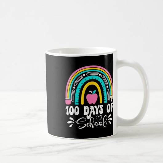 Mug 100 Jours D'Enseignant À L'École Rainbow 100E Jour (Droite)