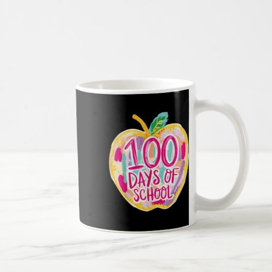 Mug 100 Jours D'Enseignant Enfants Rétro (Droite)