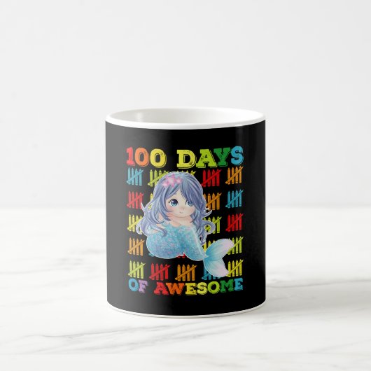 Mug 100 jours d'incroyable sirène 100e jour d'école (Centre)