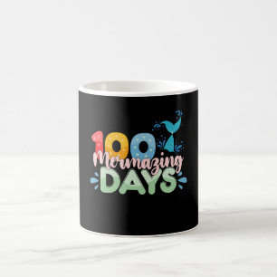 Mug 100 jours mermorables 100e jour d'école sirène