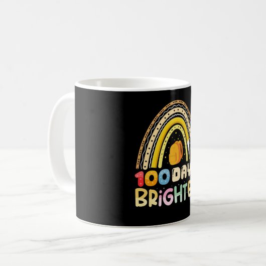 Mug 100 Jours Plus Brighton 100e Jour De L'Enseignant (Devant gauche)