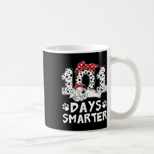 Mug 100 jours plus intelligent 101 jours d'école Chien (Droite)