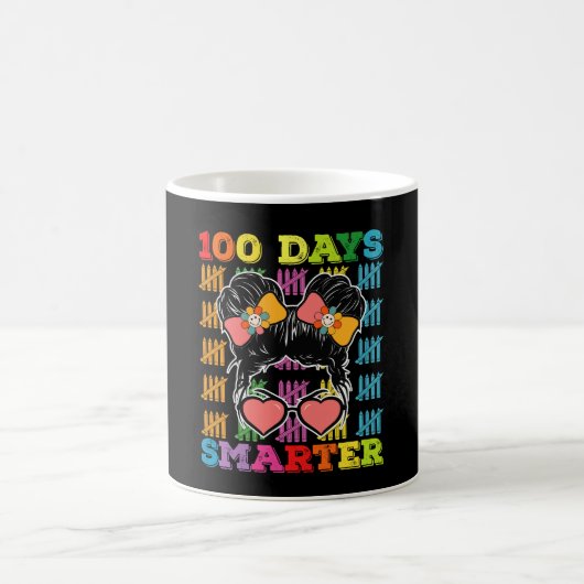 Mug 100 jours plus intelligent chignon désordonné 100e (Centre)