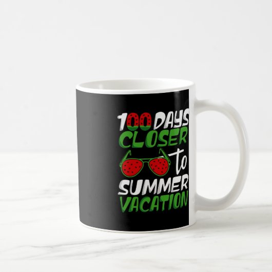 Mug 100 Jours Plus Près De L'Enseignant De Vacances D' (Droite)