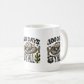 Mug 100 Jours Y'all, 100 Jours D'École Drôle (Devant droit)