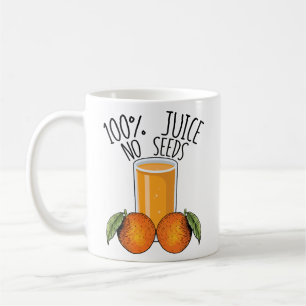 Mug 100% Jus Aucune Graine Orange Vasectomie Homme Cad