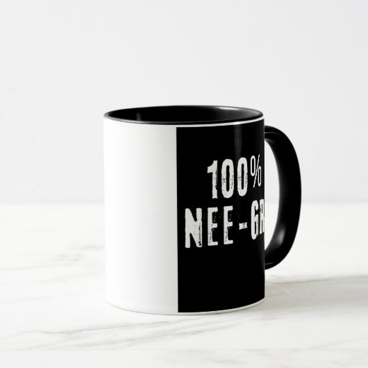 Mug 100% Nee-Gro 2 poids 11oz (Devant droit)