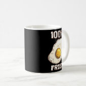 Mug 100 Oeuf Fried Sunny Side Up Fried Oeuf (Devant droit)