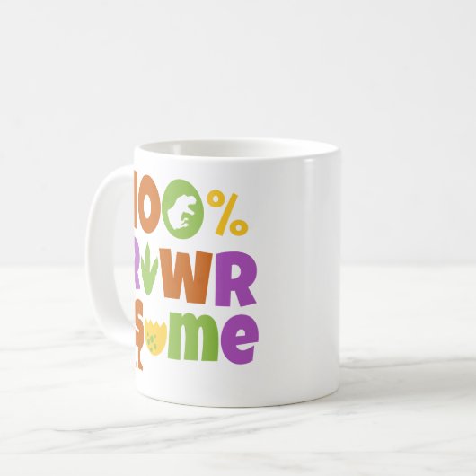 Mug 100% rawrsome (Devant gauche)