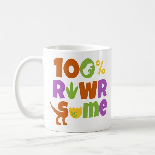 Mug 100% rawrsome (Gauche)