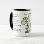 Mug 100e anniversaire amusant Obtenir plus âgé Cadeau  (Devant gauche)