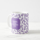 Mug 100e anniversaire Cadeau Purple Random Numéro Moti (Devant gauche)