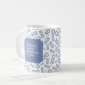 Mug 100e anniversaire Numéro bleu Motif Centenarian (Devant gauche)