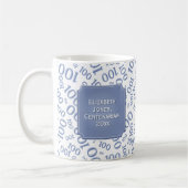 Mug 100e anniversaire Numéro bleu Motif Centenarian (Gauche)