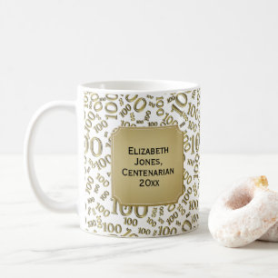 Mug 100e anniversaire Numéro d'or Motif Centenaire