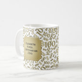 Mug 100e anniversaire Numéro d'or Motif Centenaire (Devant gauche)
