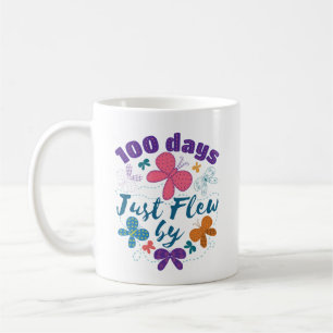 Mug 100e Jour de l'école Papillon 100 jours volés par