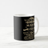 Mug 100E Pour Légendes Né Mars 1922 100 Ancien (Devant droit)