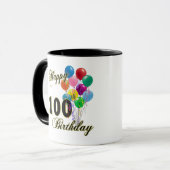 Mug 100th cadeaux d'anniversaire et habillement (Devant gauche)