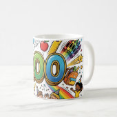 Mug 100th Day of School Colorful Celebration Design –  (Devant droit)