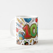 Mug 100th Day of School Colorful Celebration Design –  (Devant gauche)