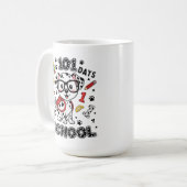 Mug 101 Jours d'École Chien Mignon Retour à l'École (Devant gauche)