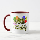 Mug 102nd Anniversaire avec des ballons (Gauche)