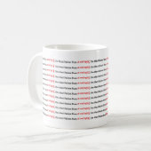 Mug 108 Om Mani Padme Hum Mantra Sanskrit Rouge (Devant gauche)