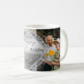 Mug 10,11,20,25e, 70e anniversaire de Mariage (Devant droit)
