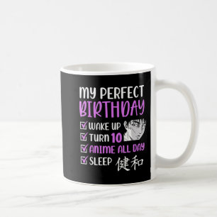Mug 10 ans Annime fête d'anniversaire 10e garçon fille