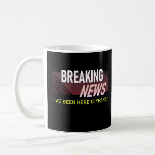 Mug 10 ans d'anniversaire de travail Cadeau pour 10ème