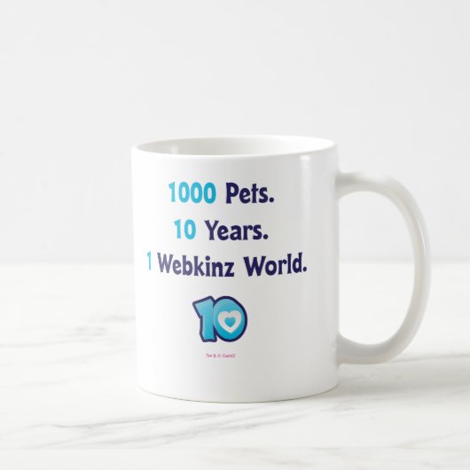 Mug 10 ans de stat de Webkinz (Droite)