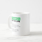 Mug 10 Choses Que Je Veux Dans Ma Vie Voitures Plus De (Devant gauche)