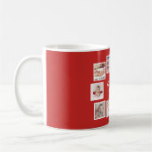 Mug 10 Collage Photo Avec Texte Personnalisé Rouge (Gauche)