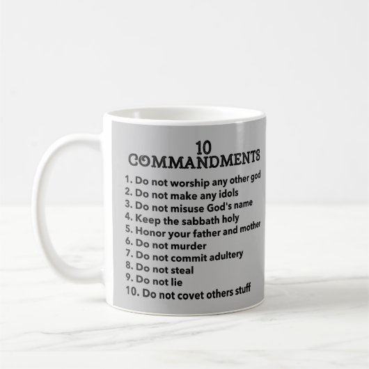 Mug 10 Commandements (Gauche)