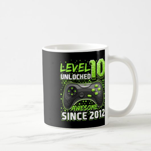 Mug 10 Déverrouillé Awesome 2012 jeu vidéo 10e anniver (Droite)