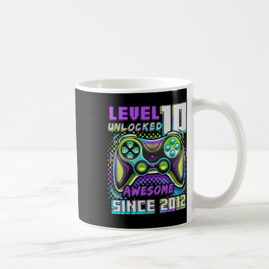 Mug 10 Déverrouillé Awesome 2012 jeu vidéo 10e anniver (Droite)