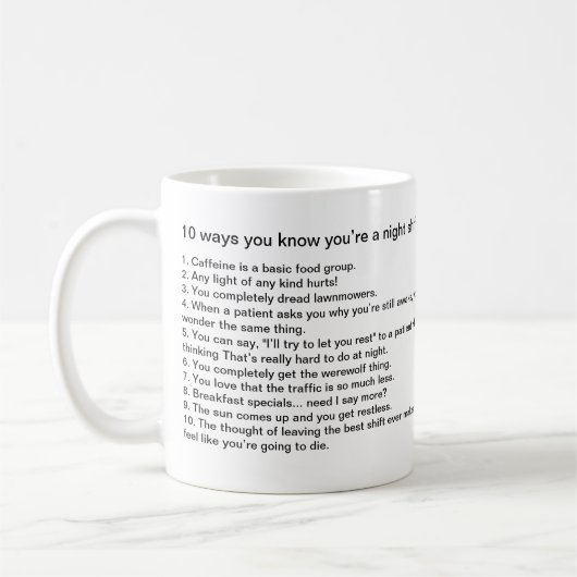 Mug 10 manières que vous savez que vous êtes une (Gauche)