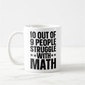 Mug 10 personnes sur 9 ont des difficultés en maths (Gauche)