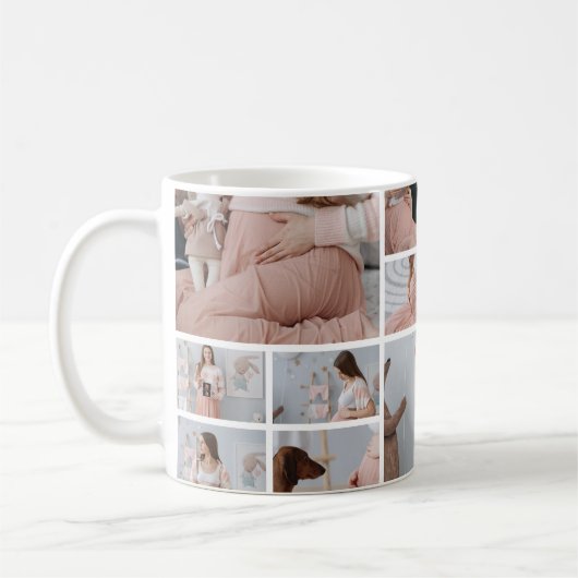 Mug 10 Photo de mon époque de grossesse joyeuse Noël (Gauche)