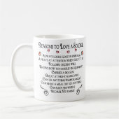 Mug 10 raisons d'aimer un soldat, 10 raisons au lov… (Gauche)