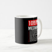 Mug 10 Raisons D'Être Avec Mécanique Funny Mécanique (Devant droit)