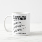 Mug 10 Things That Require Zero Talent Motivational (Gauche)