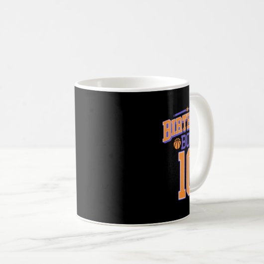 Mug 10e anniversaire Boy Basketball Lover 10 ans Bd (Devant droit)