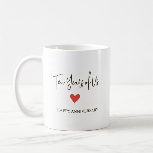 Mug 10e anniversaire – Dix ans ensemble (Gauche)
