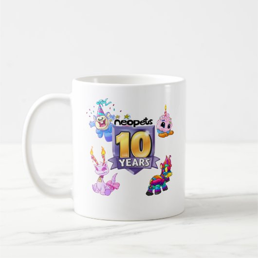 Mug 10ème Logo d'anniversaire (Gauche)