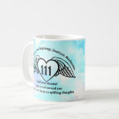 Mug 111 Numéros d'ange Blue Pastel Sky Affirmation Nom (Devant gauche)